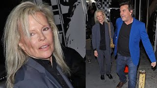 Kim Basinger and boyfriend Mitch Stone hold hands as they attend Ireland Baldwin’s baby shower [upl. by Lotty]