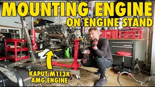 How To Mount Engine on Engine Stand NO BS EASY DIY [upl. by Jerol]