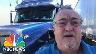 Unsung Hero Of The Pandemic This Trucker Tackles America’s Open Roads With Jokes amp Songs  NBC News [upl. by Sophy896]