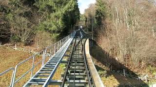 Standseilbahn 878301 Linthal  Braunwald Bergfahrt  Funicular [upl. by Oisinoid]