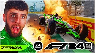 WE HAD A HUGE FIRST CRASH F1 24 Career Mode 3 [upl. by Tisbe]