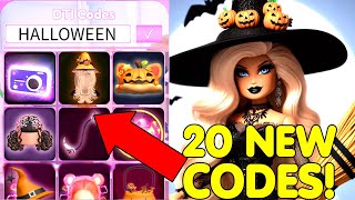 ALL 20 NEW SECRET CODES OCTOBER 2024 IN DRESS TO IMPRESS FREE VIP HALLOWEEN CODES [upl. by Naeerb]