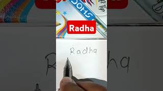 How to write name quotRadhaquot without holding hand [upl. by Eadith]