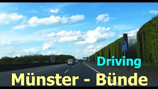 Driving from Münster to Bünde Germany 4K [upl. by Anneres]