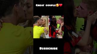 De Bruyne vs Courtois Their wife battle football battle couple short [upl. by Magel]