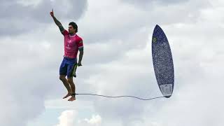 Gabriel Medinas Viral Surf Photo Stunning Levitating Moment at Paris 2024 Olympics [upl. by Foote379]