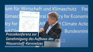 Pressekonferenz zur Genehmigung des WasserstoffKernnetzes [upl. by Elmajian]