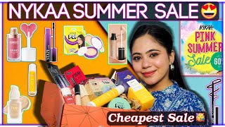 Trying Nykaa Cheapest Makeup Products from Nykaa Pink Summer Sale 💖 At ₹132 only [upl. by Ahsenroc]