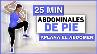 LA MEJOR RUTINA DE ABDOMINALES DE PIE para Reducir Cintura y Aplanar Abdomen 25 Min  NatyGlossGym [upl. by Mcleod]