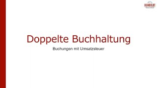 Doppelte Buchhaltung 8 Umsatzsteuer [upl. by Avehs401]