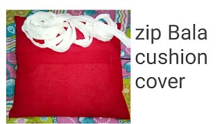 Zipper cushion cover for beginners easy tutorial Easy  zipper cushion cover making  in hindi [upl. by Assili]