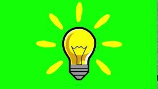 FREE lightbulb idea animated cartoon greenscreen [upl. by Arlynne537]