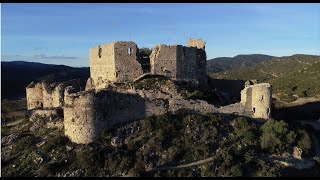 Château Cathare Aguilar vu en drone [upl. by Ahsaei]