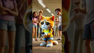 cute cat phone cracked and crying 42 shorts meaow cuteanimal meo [upl. by Rubia]