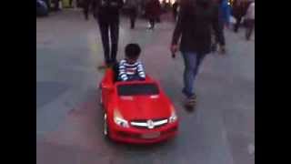 Toy Car videos for children  Baby riding a toy car [upl. by Aehs916]