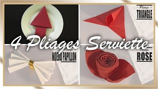 4 pliages de serviette pour les fêtes de Noel origami [upl. by Rickie]