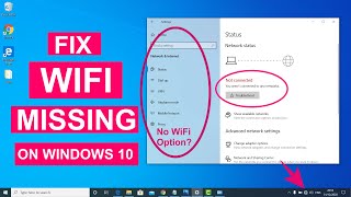 Fix WiFi Not Showing in Settings On Windows 10  Fix Missing WiFi [upl. by Einitsed]