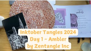 Inktober Tangles 2024  Day 1 Ambler by Zentangle Inc [upl. by Engedus624]