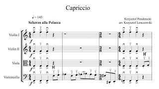 Atom String Quartet  Capriccio For Tuba Solo Krzysztof Penderecki AUDIO  FULL SCORE [upl. by Ayikal]