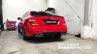 MercedesBenz C250 W204 Coupe Straight Piped Catback Exhaust Revving [upl. by Lehctim3]