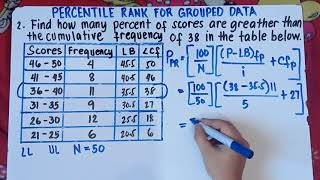 Percentile Rank for Grouped Data  Explain in Detailed  Step by Step [upl. by Surtemed982]