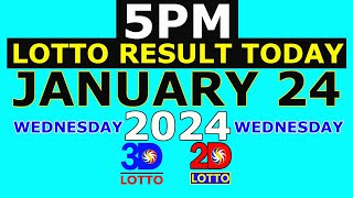 5pm Lotto Result Today January 24 2024 Wednesday [upl. by Annair]