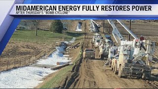 MidAmerican fully restores power after Thursdays powerful storm [upl. by Elleryt]