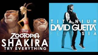 Trytanium  Shakira amp David Guetta ft Sia Mixed Mashup Pitched [upl. by Sturges]