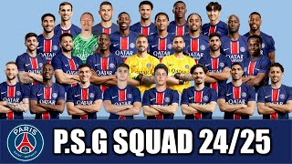 PARIS SAINT GERMAIN SQUAD FOR 202425 SEASON WITH JOAO NEVES UNDER LUIS ENRIAUE LIGUE 1 [upl. by Omrelliug]