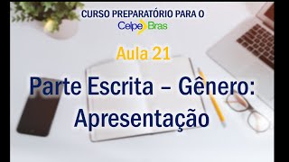 aula 21 CELPEBRAS  PARTE ESCRITA  Gênero apresentação [upl. by Gayelord245]