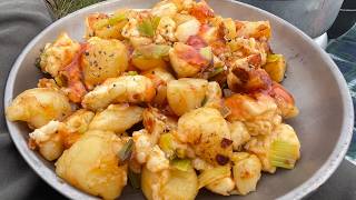 Halloumi Hash Recipe  Quick amp Easy Trangia Cooking [upl. by Yatnuahs]