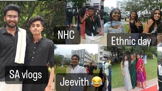 ETHNIC DAY COLURFULL NHCJEEVITH DID NOT LOOSE ANYTHING THIS TIMEkannadaethnicdaycollegevlog [upl. by Baldridge]