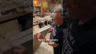 Here’s The Joinery Bifold Barn Door carpenter carpentry woodworking youtube youtubeshorts tips [upl. by Burlie456]