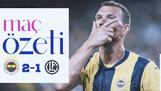 MAÇ ÖZETİ Fenerbahçe 21 FC Lugano  UEFA Şampiyonlar Ligi 2 Ön Eleme Turu 2 Maç [upl. by Nimsaj]