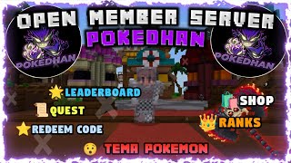 Open Member Server MCPE 12144 Terbaru  SURVIVAL MURNI ADA POKEMONNYA [upl. by Iffar]