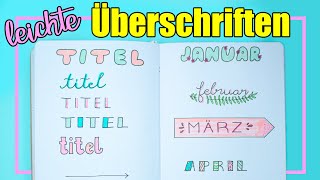 Diese ÜBERSCHRIFTEN im BULLET JOURNAL kann jeder [upl. by Bourn]