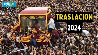 Traslacion 2024 Imahe ng Itim na Nazareno habang binabaybay ang Carlos Palanca St at mga deboto [upl. by Animsaj]