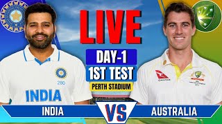 India vs Australia 1st Test Day 1  IND Live Match Today  Live Cricket Match  IND VS AUS LIVE [upl. by Aerahs518]