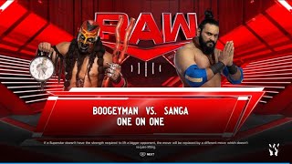 WWE BOOGEYMAN VS SANGA ONE ON ONE 2K24 MATCH 🔥 [upl. by Utter]