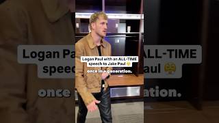 Logan Paul with an ALLTIME speech to Jake Paul 😤 [upl. by Sinylg]