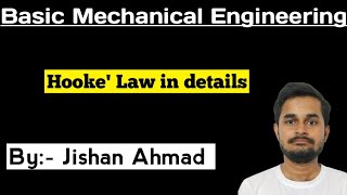 Hookes Law in details  Basic Mechanical Engineering  RGPV Btech 1st Year BME [upl. by Nerdna]