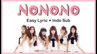 Easy Lyric APINK  NONONO by GOMAWO Indo Sub [upl. by Aekan]