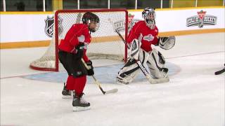 NHL Skills Deflection Goals From Canadian Tire Hockey School [upl. by Nali859]