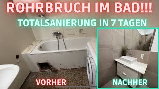 Totalsanierung nach Rohrbruch im Bad [upl. by Htebharas]