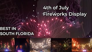 4th of July Fireworks display at Hialeah  Best Fireworks display in South Florida [upl. by Mikes]