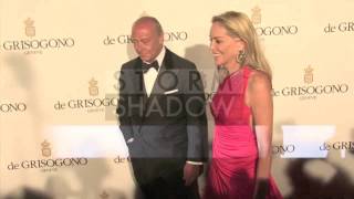 Sharon Stone and Fawaz Gruosi attending the De Grisgono Party in Cannes [upl. by Palmore]