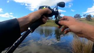 fishing Ben Chifley dam slow but good day at the dam Eric landing a monster [upl. by Acinorehs253]