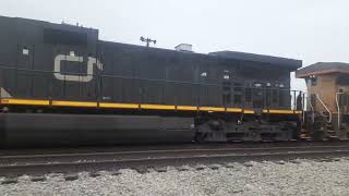 Northbound Power Move Through Thomasboro IL With A UP AC45CCTE amp A CN C449WL [upl. by Lucic]