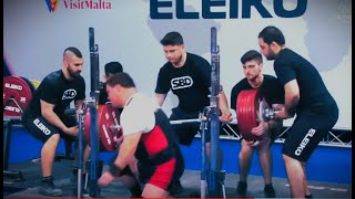 Turkish Spotter Team IPF World Open Championship MALTA squat fails [upl. by Aruol]