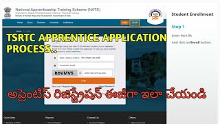 Tsrtc apprentice application process  tsrtc apprentice enrollment [upl. by Noeled]